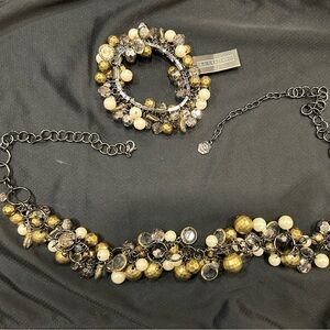 RJ Gaziano bib necklace & matching bracelet